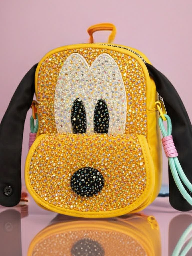 Custom Rhinestone Pluto Crossbody Bag | Authentic Disney Bag | Luxury Crystal